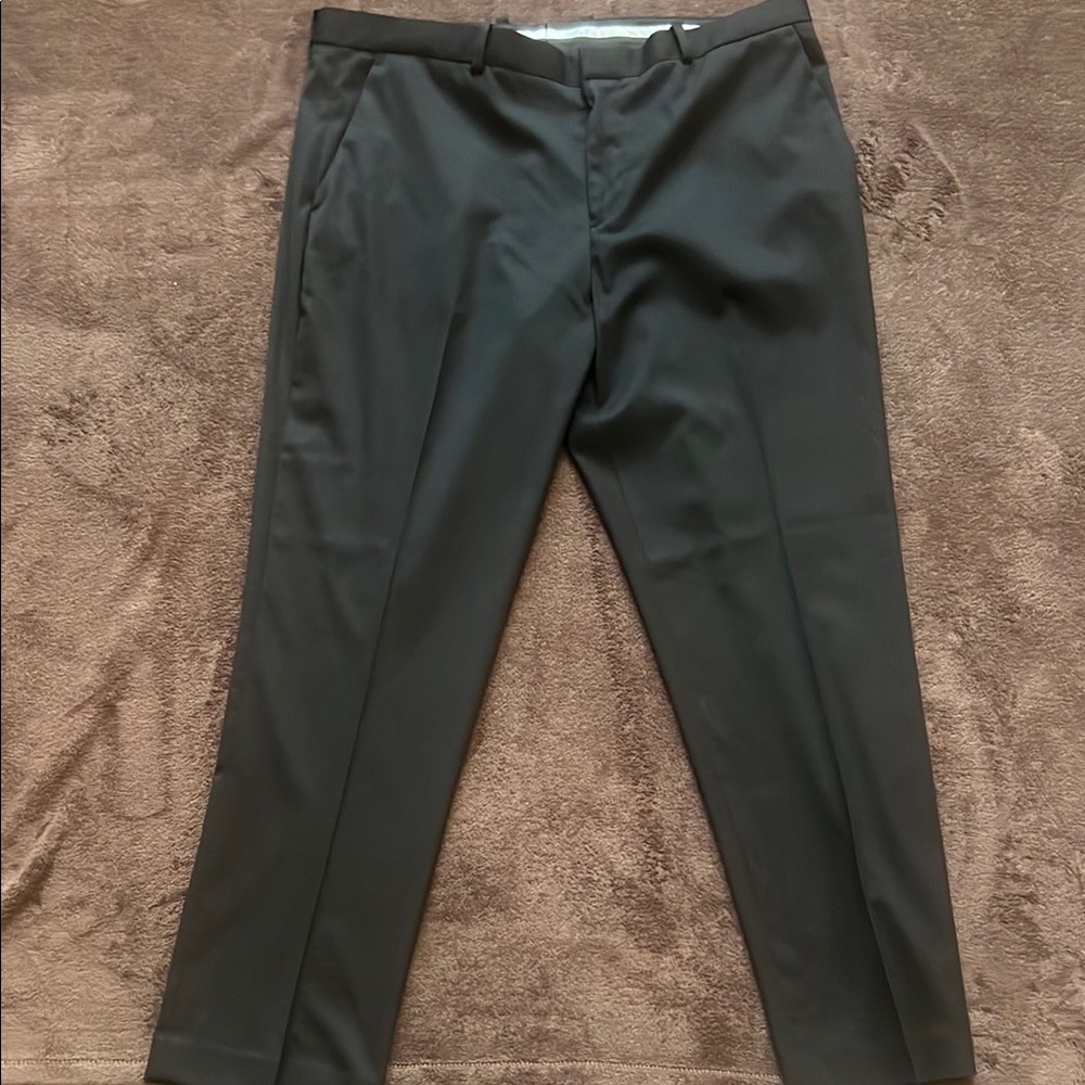Perry Ellis Black Dress Pants Classic Straight-Leg